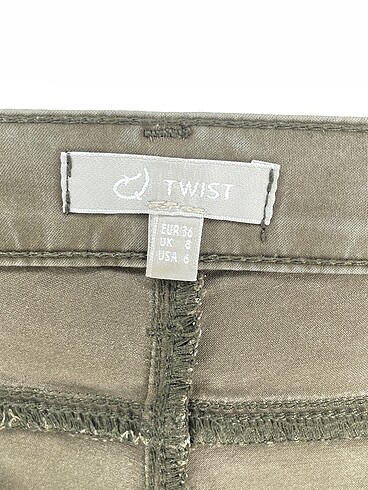 36 Beden haki Renk Twist Jean / Kot %70 İndirimli.