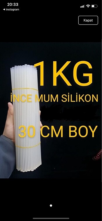 1 KG İNCE MUM SİLİKON