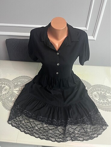 gotik firfirli dantel elbise