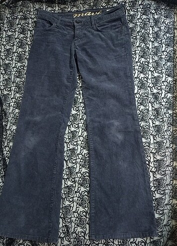 Vintage düşük bel pantolon
