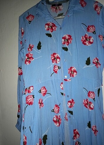 Uzun Kollu Viskon Yazlık Elbise  - Görsel 6