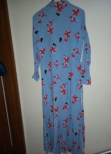 Uzun Kollu Viskon Yazlık Elbise  - Görsel 8