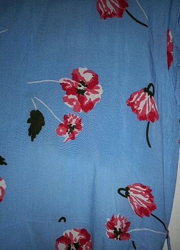 Uzun Kollu Viskon Yazlık Elbise  - Görsel 9