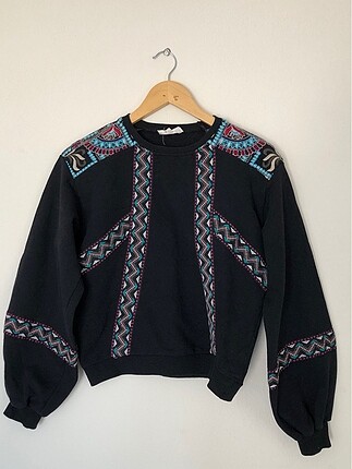 Etnik desenli sweat