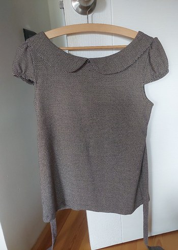 Derin Kısa Kollu şık Bluz - Görsel 2