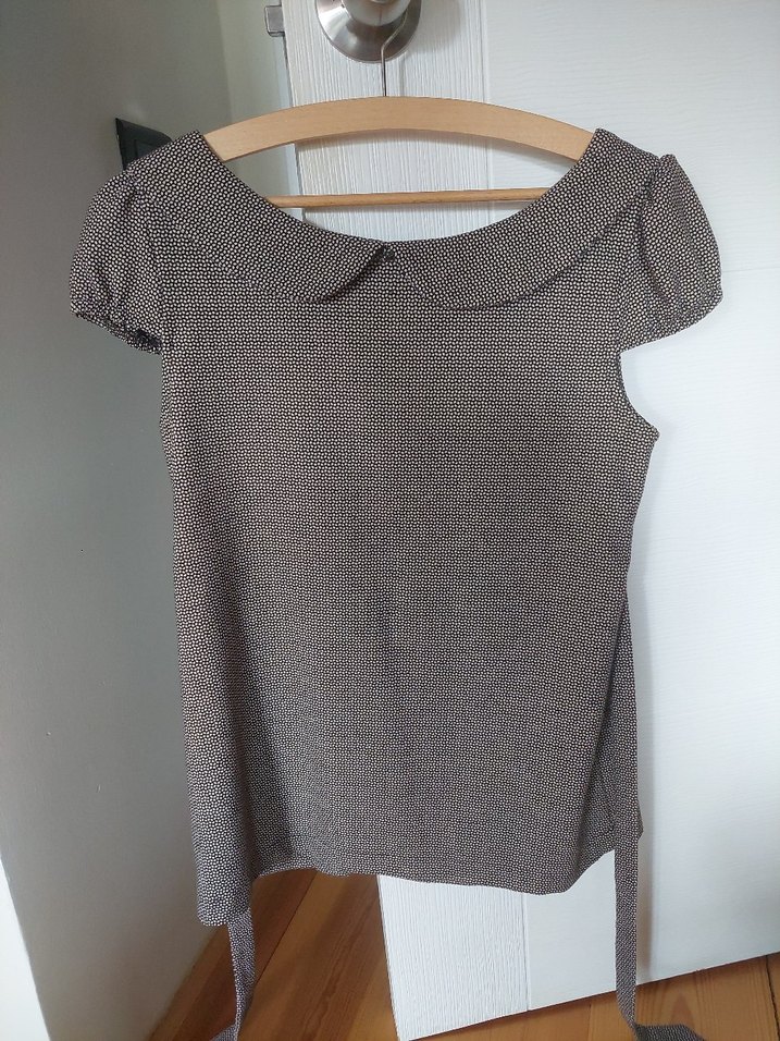 Derin Kısa Kollu şık Bluz - Görsel 2