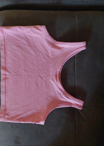 Pembe Baskılı Crop Top - Görsel 2