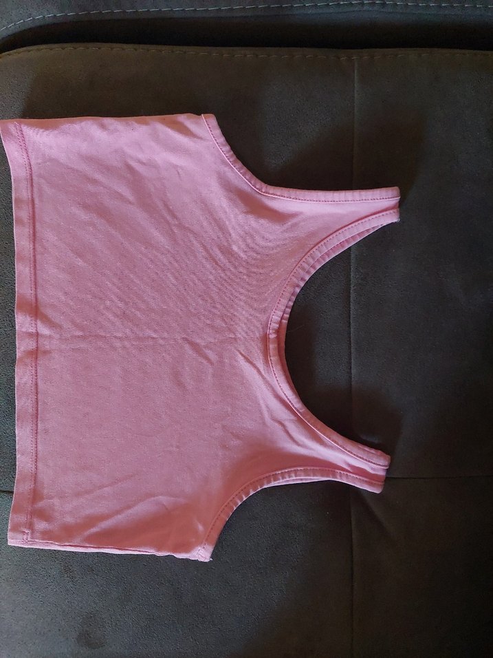 Pembe Baskılı Crop Top - Görsel 2