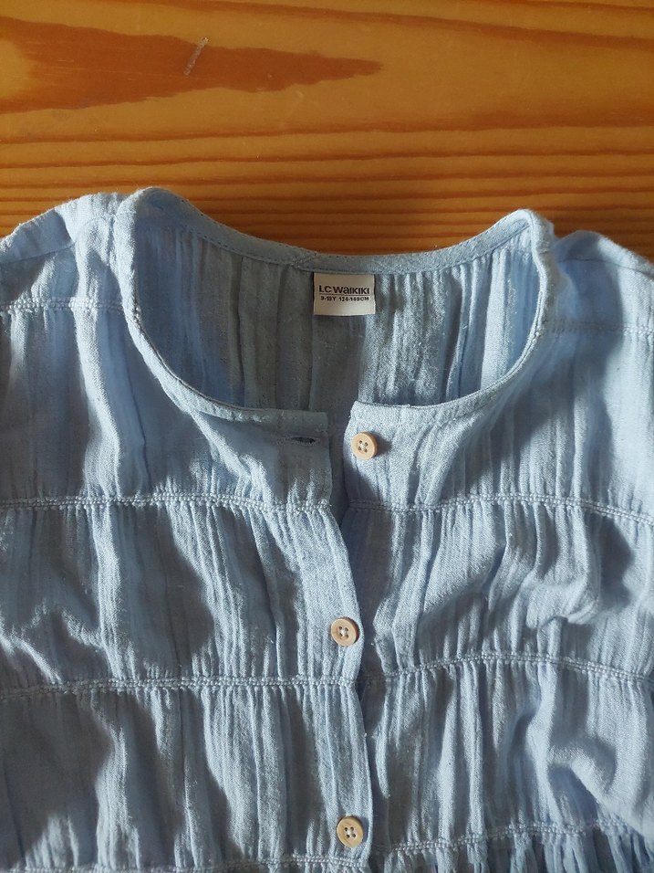 pamuk-keten elbise - Görsel 3