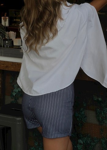 Lacivert Mini Şort Etek - Görsel 5