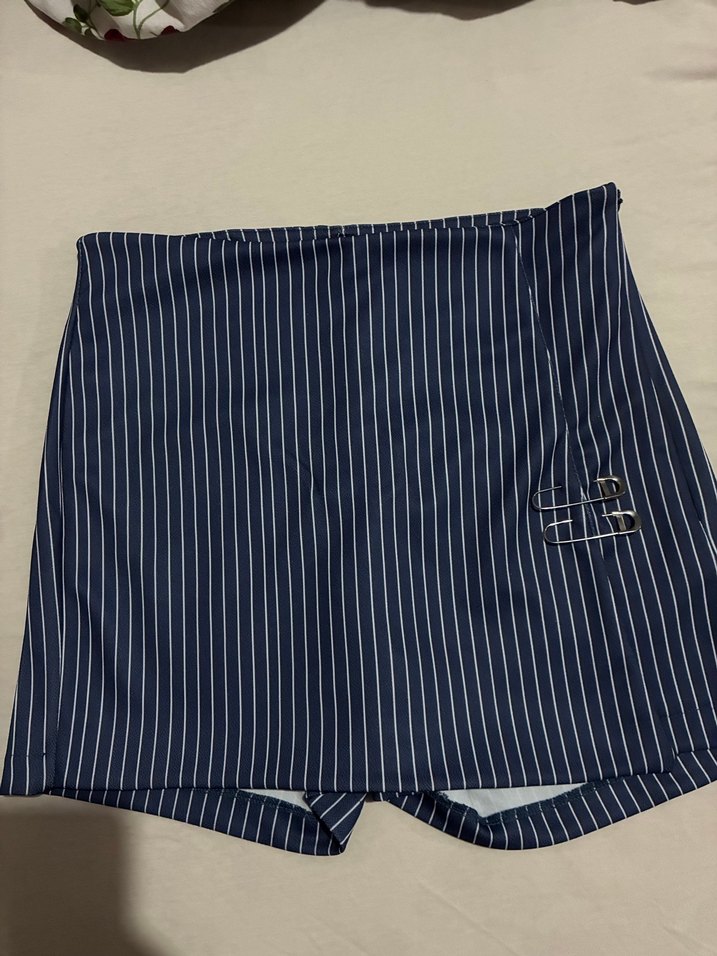 Lacivert Mini Şort Etek - Görsel 2