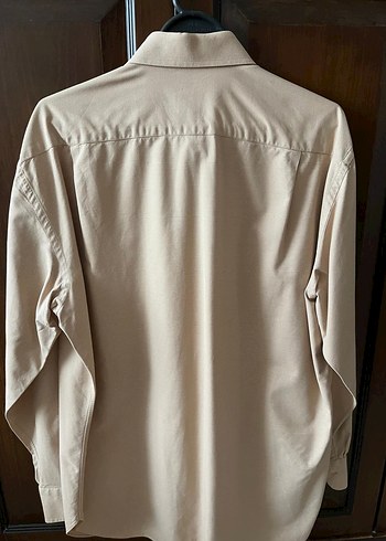 Bej Düğmeli Uzun Kollu Erkek Gömlek - Görsel 2