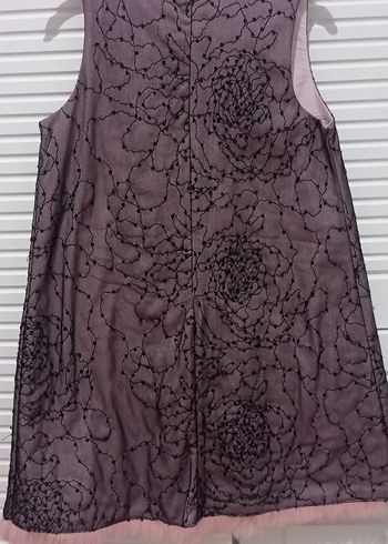Diğer Kız Çocuk Pembe Dantel İşlemeli Elbise