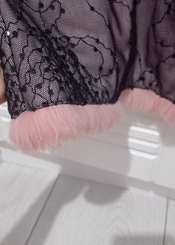 5 Yaş Beden çeşitli Renk Kız Çocuk Pembe Dantel İşlemeli Elbise