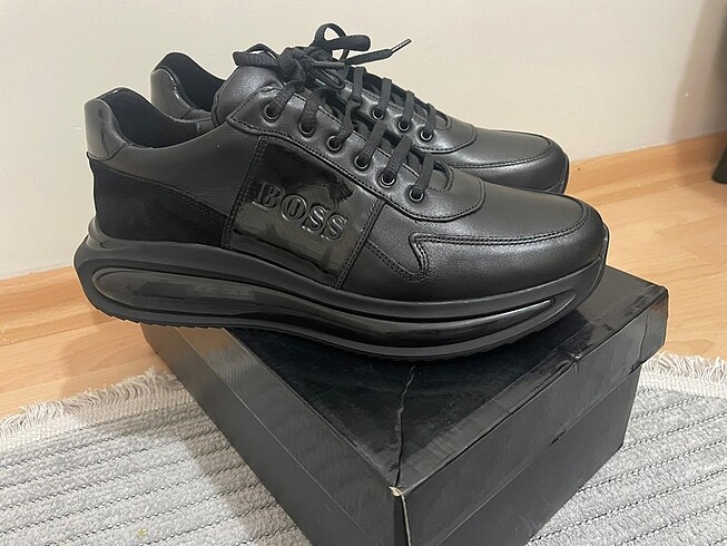 SİYAH HUGO BOSS ORJİNAL SNEAKERS
