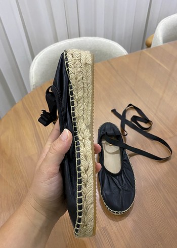 Siyah Bantlı Kadın Espadril - Görsel 5