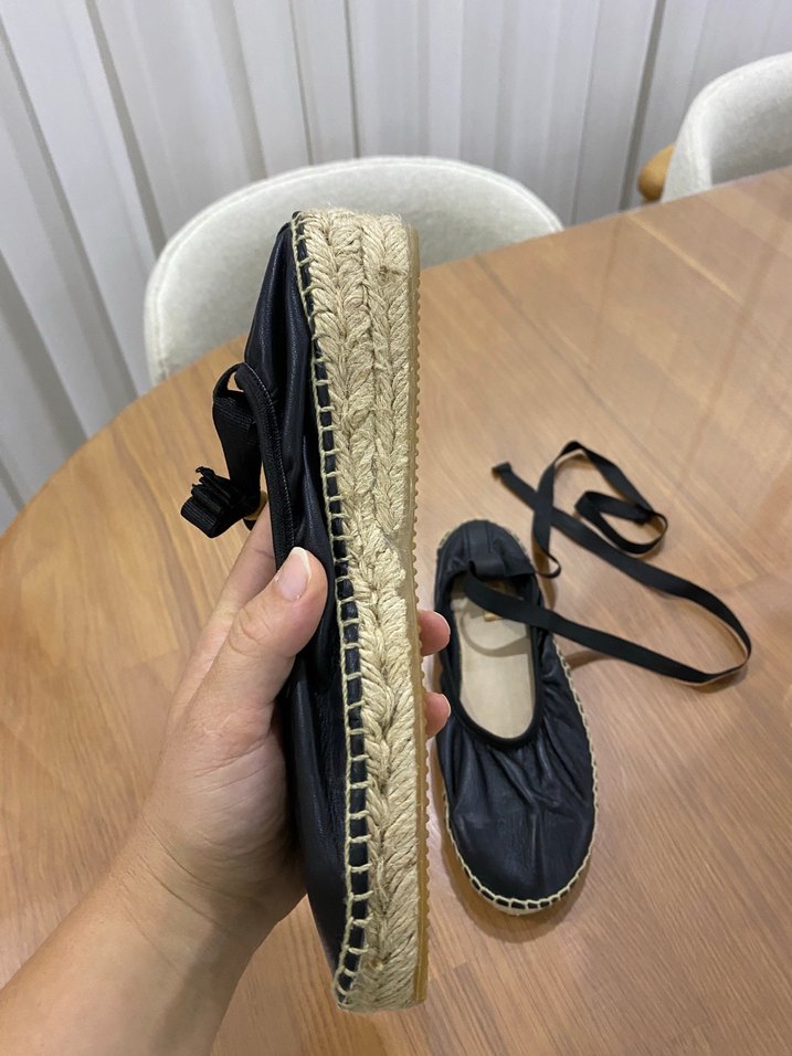 Siyah Bantlı Kadın Espadril - Görsel 5