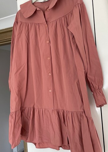 Pembe Renkli Fırfırlı gömlek