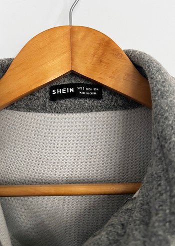 Gri Midi Düğmeli Kadın Ceket - Görsel 5