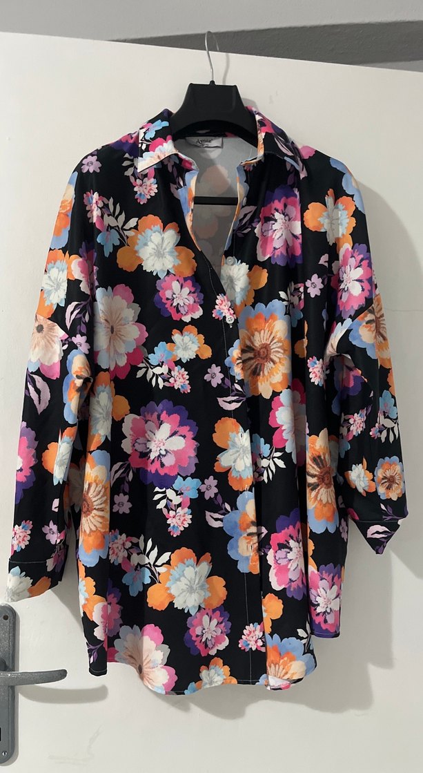 Çiçek Desenli Bohem Uzun Kollu Gömlek - Görsel 2