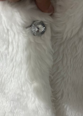 Kız Çocuk Beyaz Kürk Detaylı Mont - Görsel 2