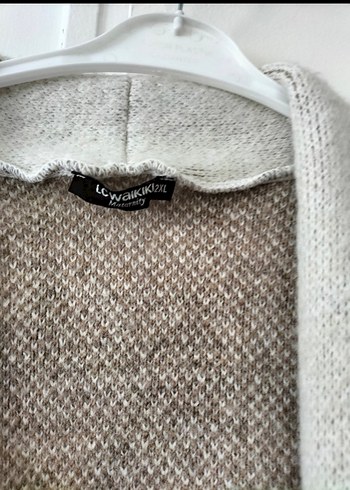 Düğmeli Ekose Desenli Midi Kadın Yün kazak - Görsel 3