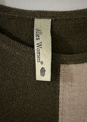 Kadın Gri Bej Uzun Kollu Salaş Tunik - Görsel 3