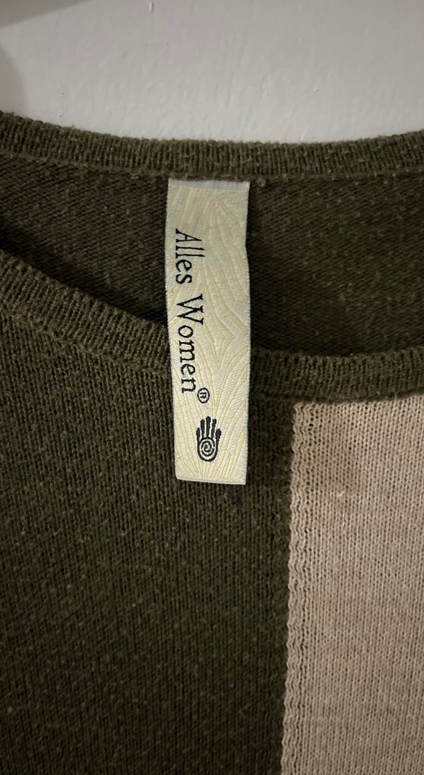 Kadın Gri Bej Uzun Kollu Salaş Tunik - Görsel 3