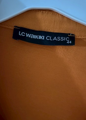 Turuncu Düğmeli Salaş Kadın Gömlek - Görsel 2