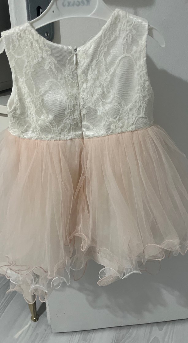 Kız Çocuk Beyaz Fırfırlı Elbise - Görsel 3