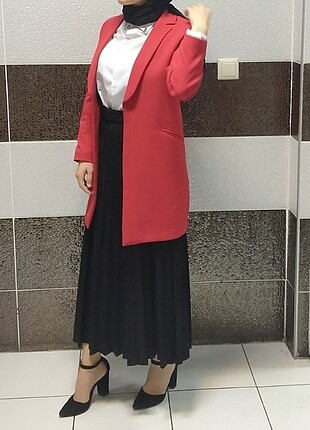 Kırmızı blazer ceket