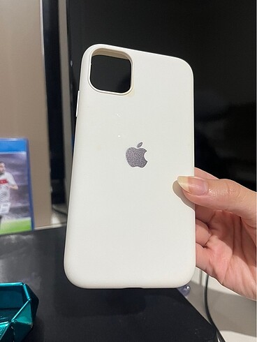 iPhone 11 logolu beyaz Kılıf
