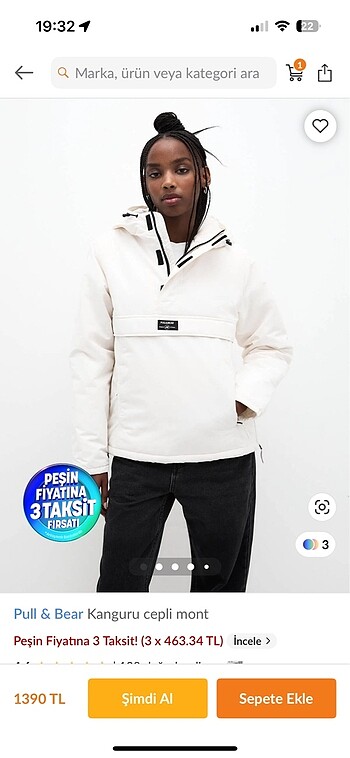 Pull and Bear Pull and bear marka kanguru kırmızı