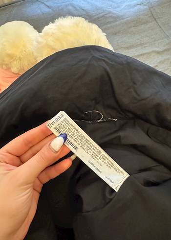 Bershka Düğmeli Siyah Kadın Kışlık Mont