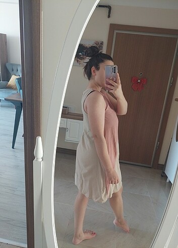 s Beden pembe Renk Elbise