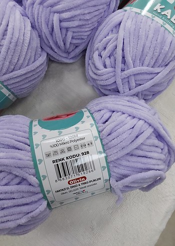 Lavanta Rengi Kadife İp Seti 5'li - Görsel 3