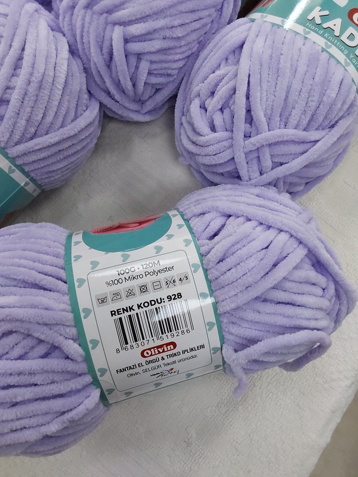 Lavanta Rengi Kadife İp Seti 5'li - Görsel 3