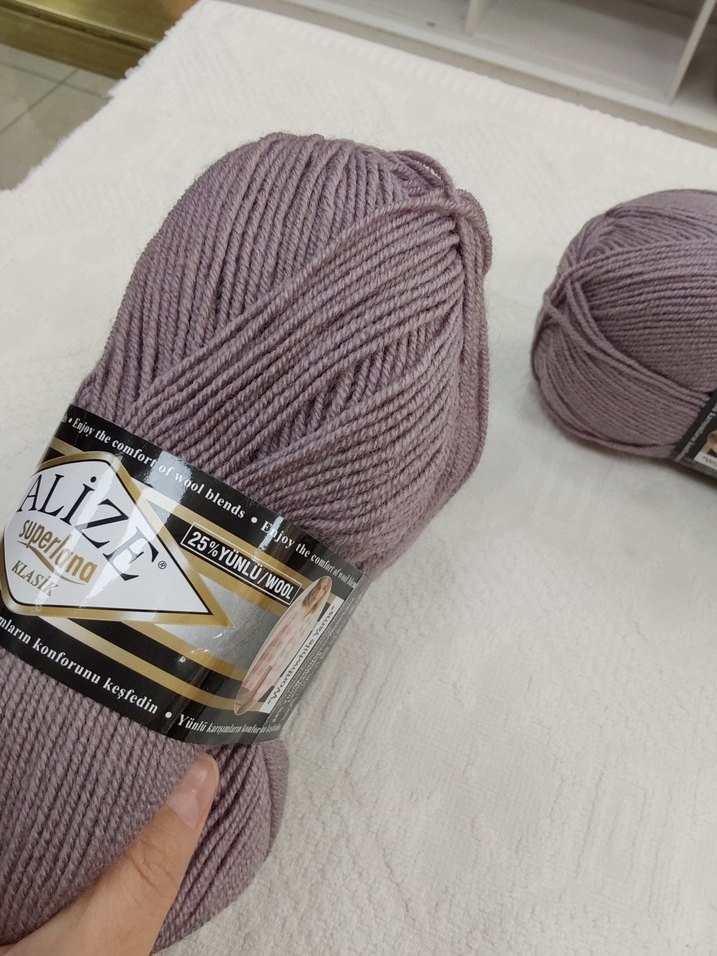 Alize Superlana Klasik Lila Yün İplik 5'li Paket - Görsel 2