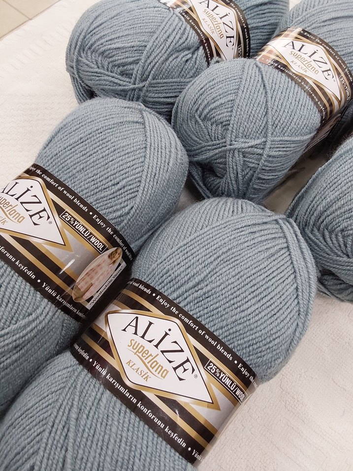 Alize Superlana İnce İp 5'li Paket Gri - Görsel 2