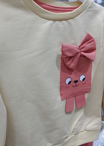 Pembe Fiyonklu Bebek Kız Takımı - Görsel 2