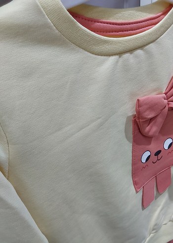 Pembe Fiyonklu Bebek Kız Takımı - Görsel 3