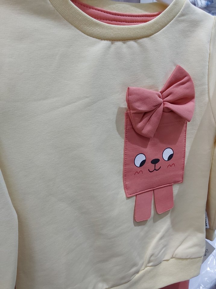 Pembe Fiyonklu Bebek Kız Takımı - Görsel 2