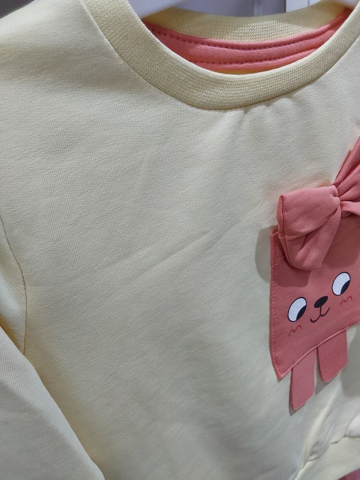 Pembe Fiyonklu Bebek Kız Takımı - Görsel 3