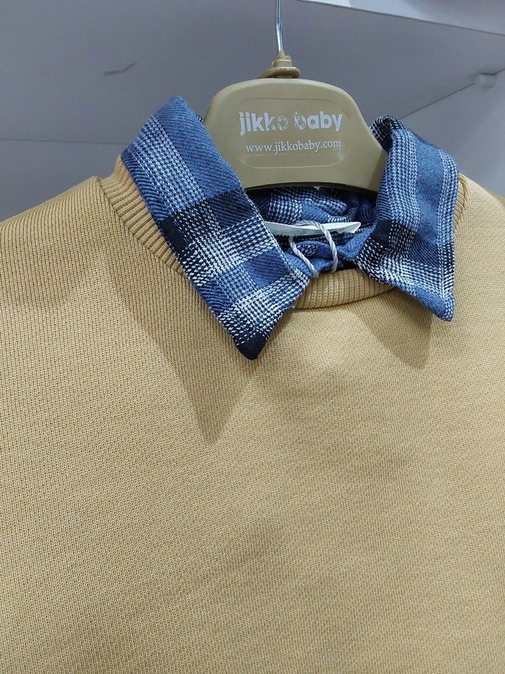 Erkek Bebek Denim Takım Uzun Kollu - Görsel 3