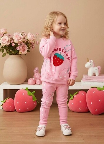 Disney Strawberry Premium Kalite Alt Üst Takım