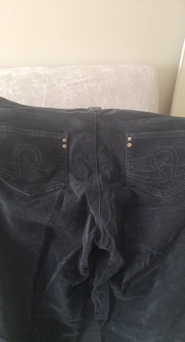 Koyu Lacivert Kadın kadife pantolonu - Görsel 5