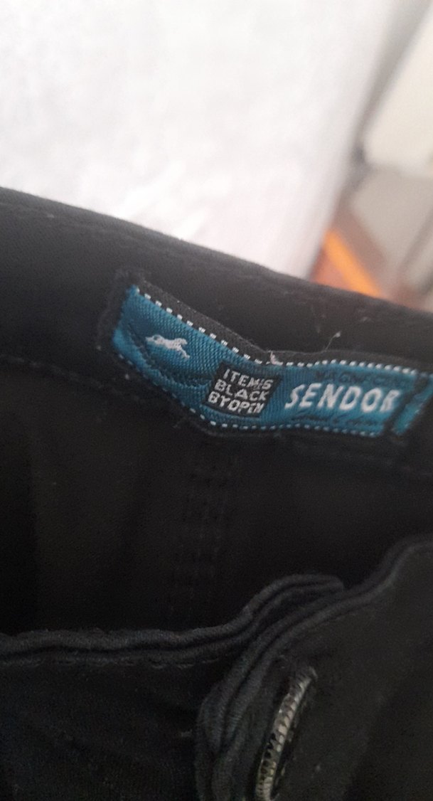 Siyah  Midi Pantolon likrali - Görsel 2