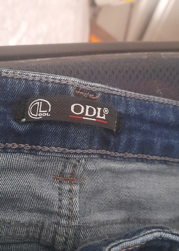 Kadın Mavi Kot Pantolon Bol Kesim Midi Boy - Görsel 4