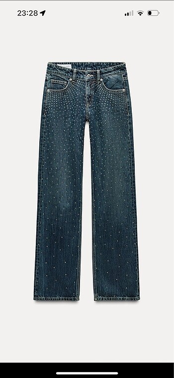 Zara taşlı jean