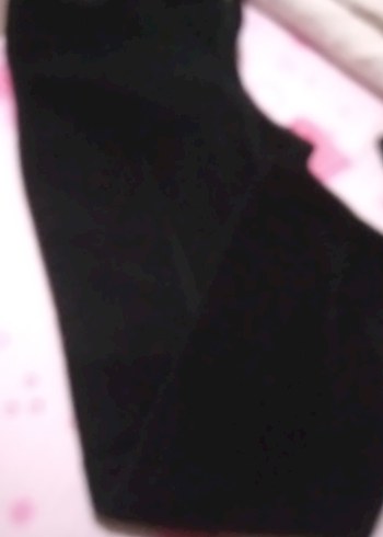 Siyah Kemerli K Pantolon kadife - Görsel 2